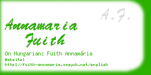 annamaria fuith business card